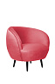 Мягкое кресло Small Benee Karmin на черных ножках
