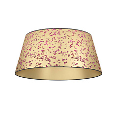 390291 Потолочный светильник CASTUERA, 1X25W (E27), ?450, сталь, черный/бумага декорированная розовыми лепестками, золотой, розовый