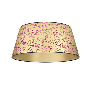 390291 Потолочный светильник CASTUERA, 1X25W (E27), ?450, сталь, черный/бумага декорированная розовыми лепестками, золотой, розовый