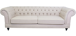 Трехместный мягкий диван арт-деко Neylan бежевый