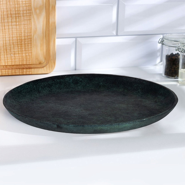 427155 Тарелка декоративная MALIMONO, H35, ?340, алюминий, зеленая патина в Екатеринбурге 427155 Тарелка декоративная MALIMONO, H35, ?340, алюминий, зеленая патина