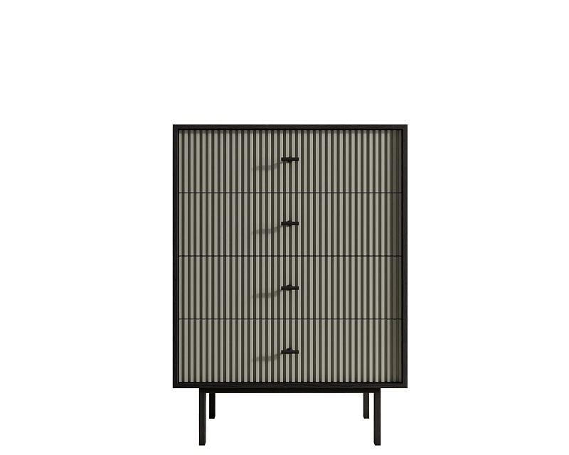 Комод вертикальный с четырьмя ящиками "Emerson" арт EM18/gray/L