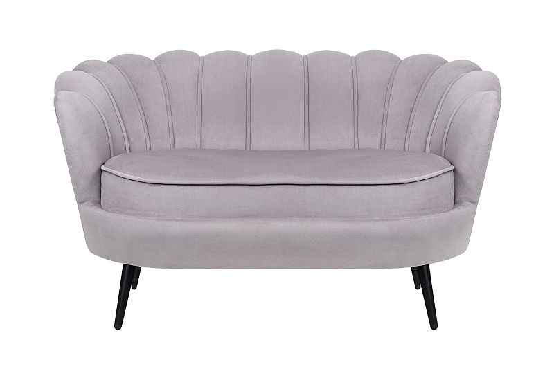 Диван ракушка Pearl Double Grey на черных ножках в Екатеринбурге Диван ракушка Pearl Double Grey на черных ножках