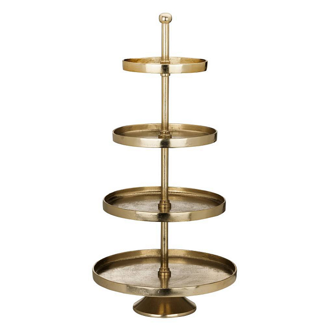 427649 Блюдо-этажерка декоративное BABIRIK H700 алюминий, золотой в Екатеринбурге 427649 Блюдо-этажерка декоративное BABIRIK H700 алюминий, золотой