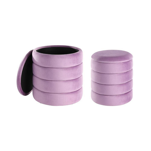 424128 Пуф AMPAHAKA (комп.из 2шт.), H445, ?400, полиэстер, фиолетовый в Екатеринбурге 424128 Пуф AMPAHAKA (комп.из 2шт.), H445, ?400, полиэстер, фиолетовый