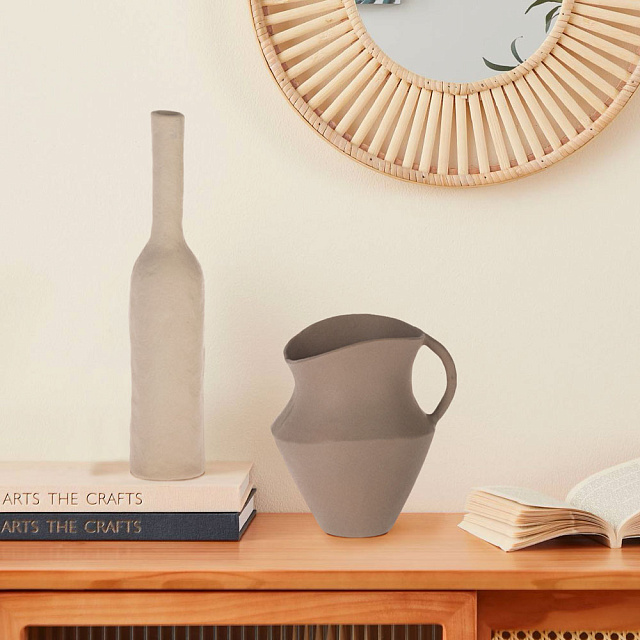 421152 Ваза декоративная CANTILAN, L195, B160, H215, алюминий, песочный в Екатеринбурге 421152 Ваза декоративная CANTILAN, L195, B160, H215, алюминий, песочный