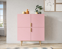 Большой комод с четырьмя дверками "Line" LN03/GR1/pink