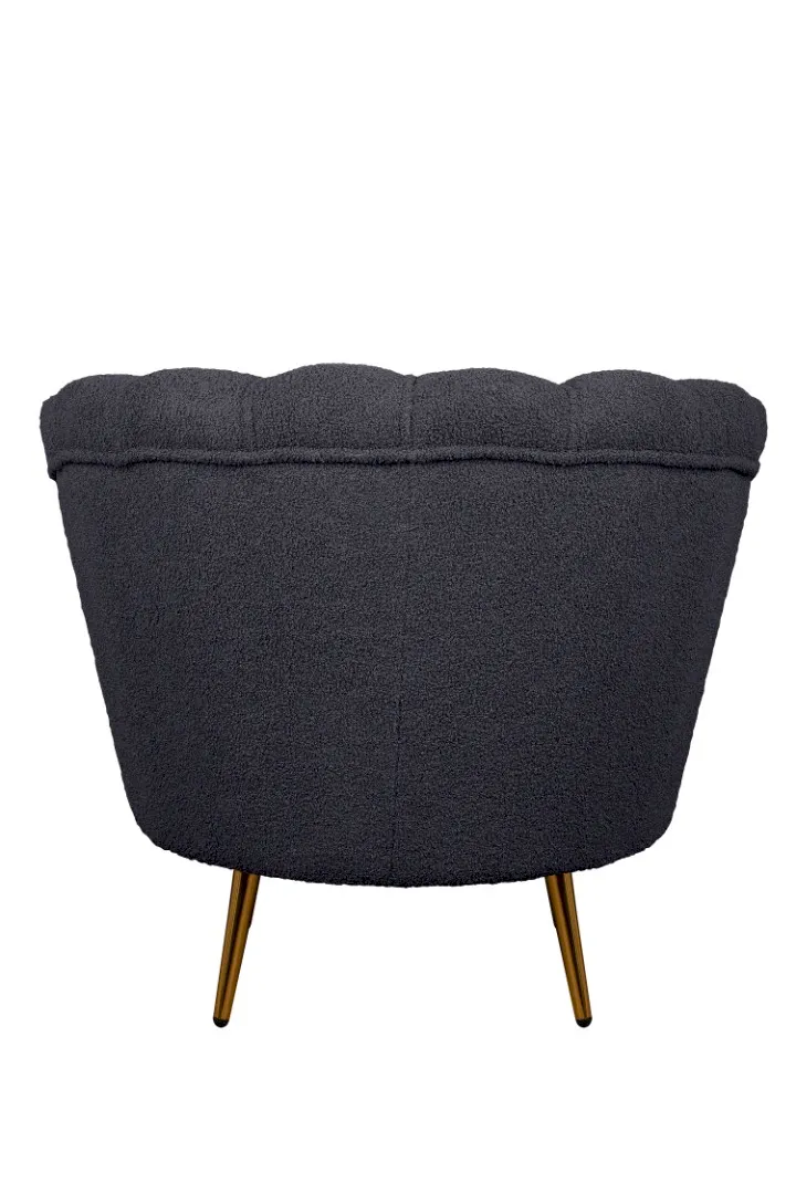Низкое кресло ракушка Pearl Black Boucle в интернет-магазине в Екатеринбурге