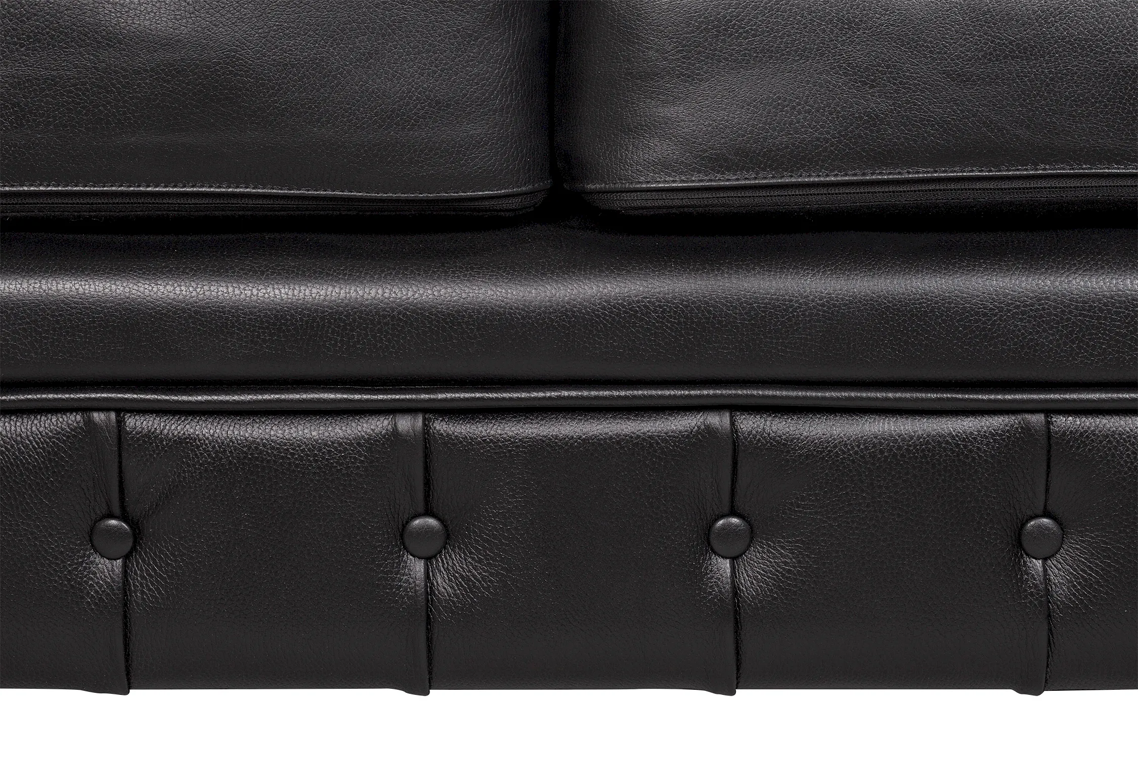 фото Диван из черной кожи Chesterfield Black Leather 2S в Екатеринбурге