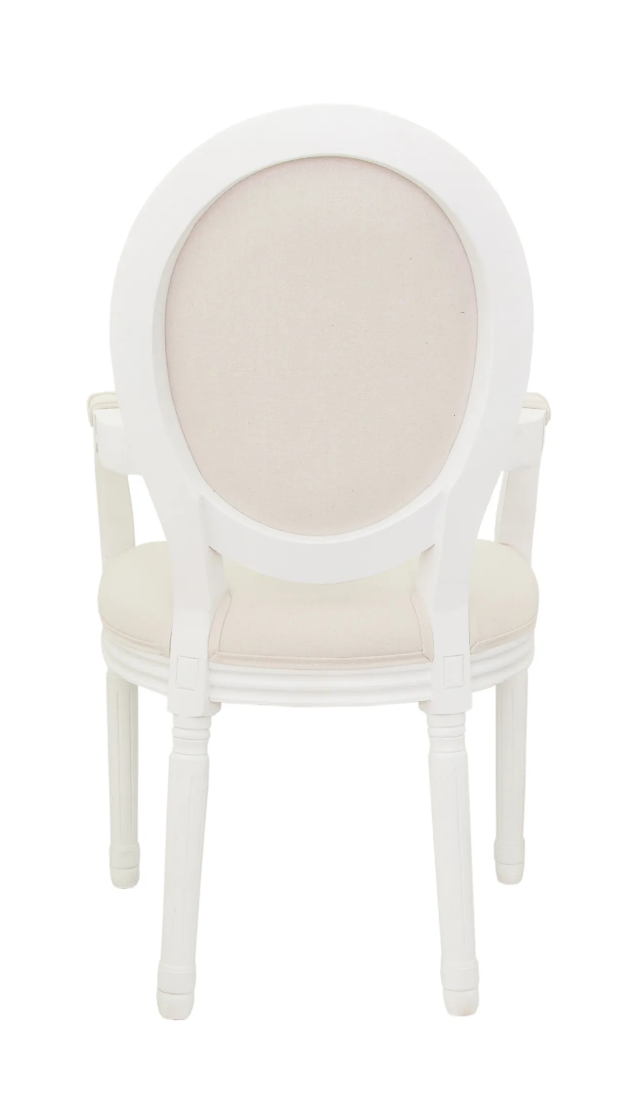 заказать Мягкий стул с подлокотниками Volker Arm Beige and White в Екатеринбурге