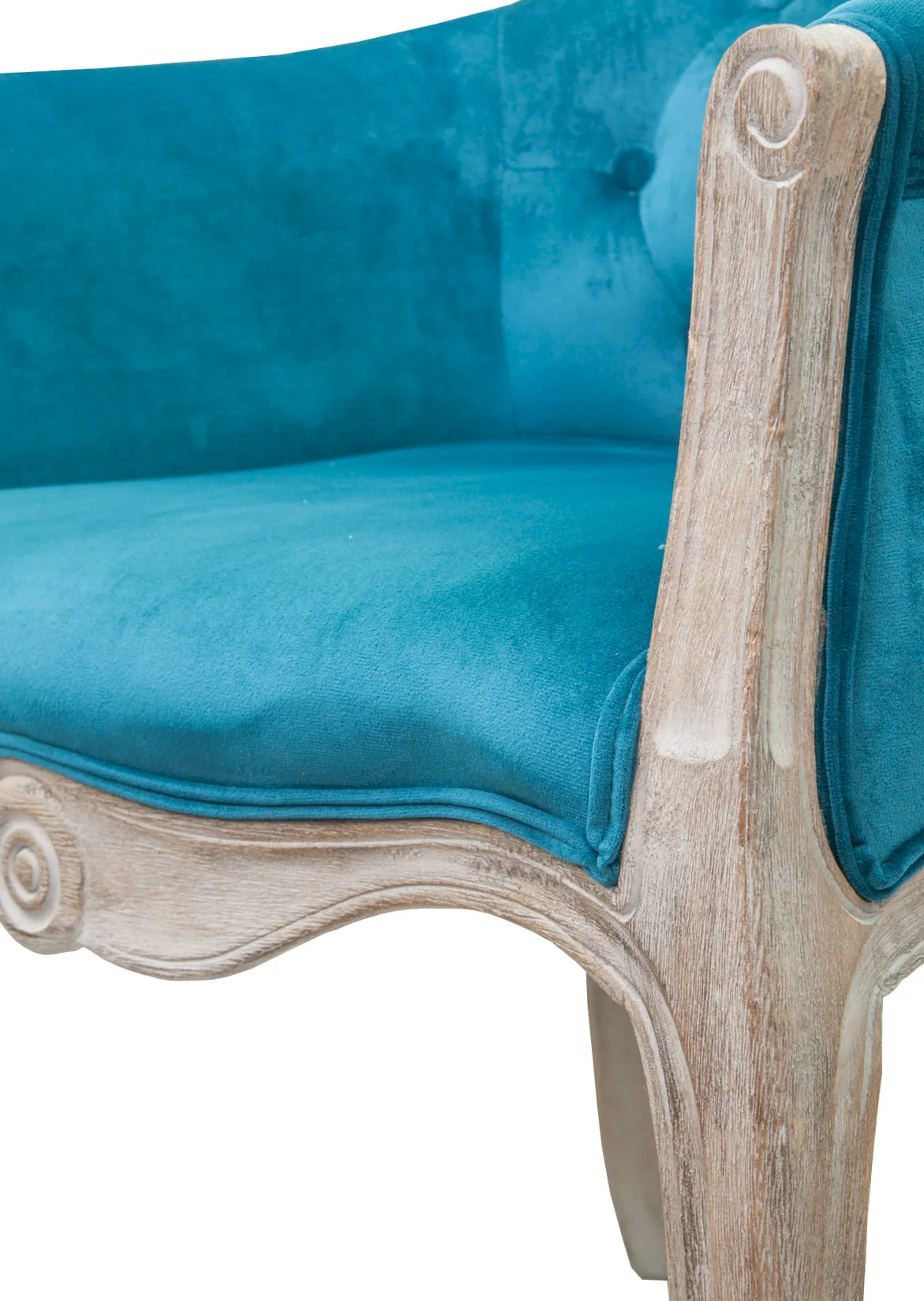 фото Низкое кресло ретро Kandy Blue Velvet в Екатеринбурге