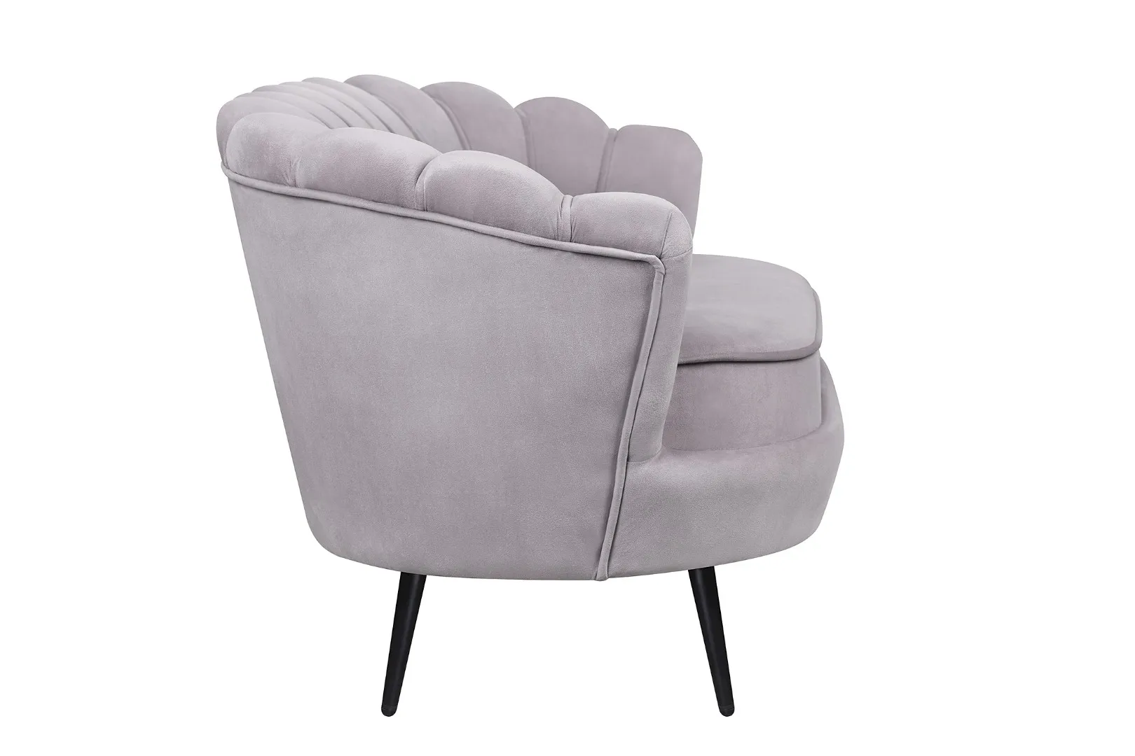 заказать Диван ракушка Pearl Double Grey на черных ножках в Москве заказать Диван ракушка Pearl Double Grey на черных ножках