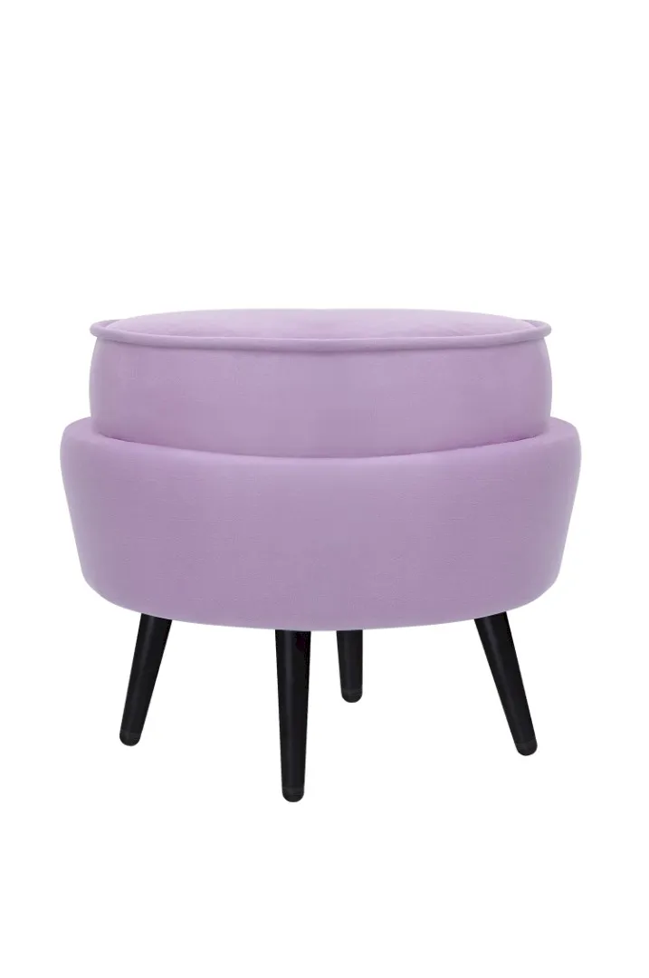 купить Пуф Pearl Adorn Purple на черных ножках