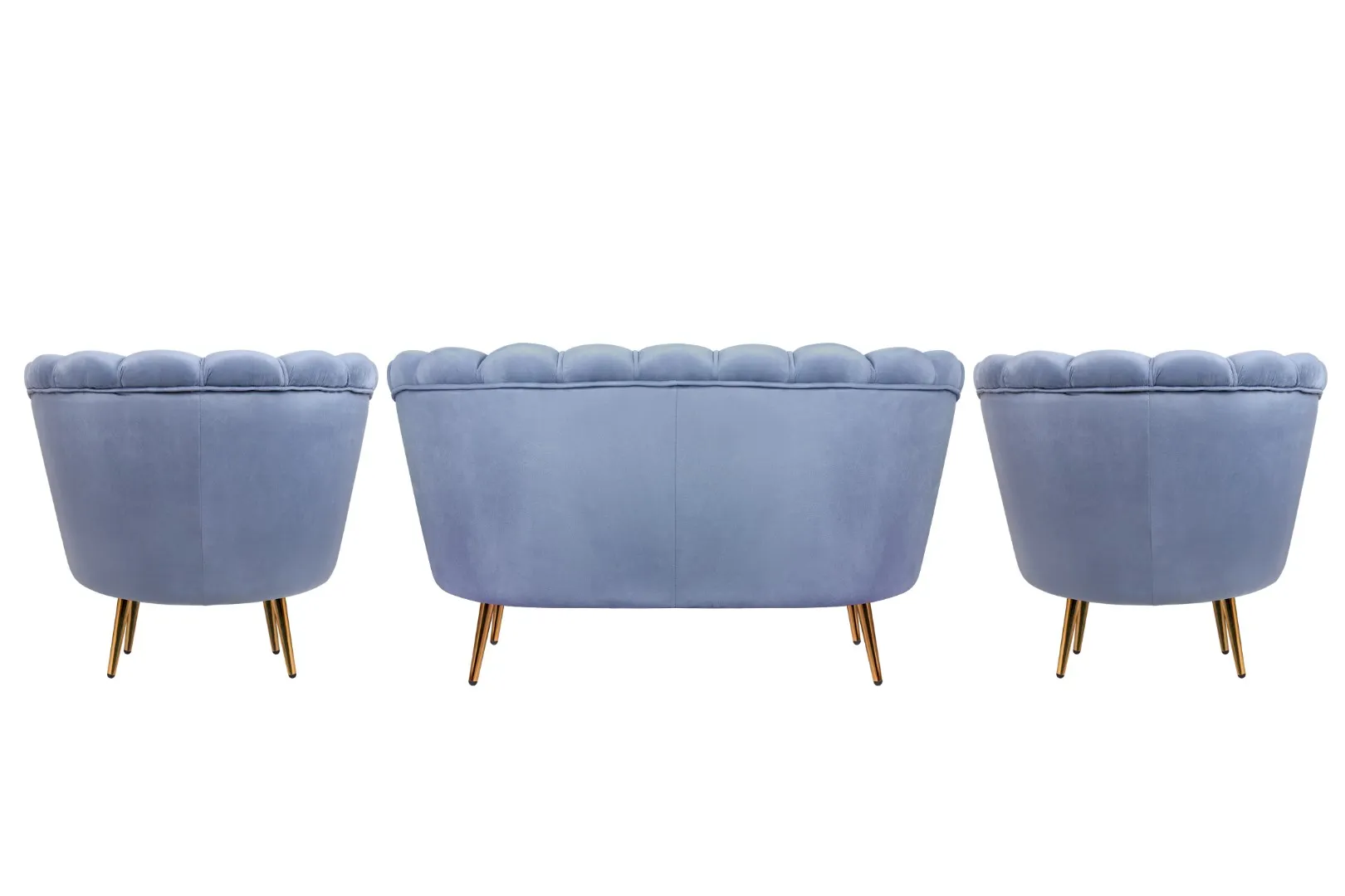 заказать Комплект кресел и дивана ракушка Pearl Double Blue