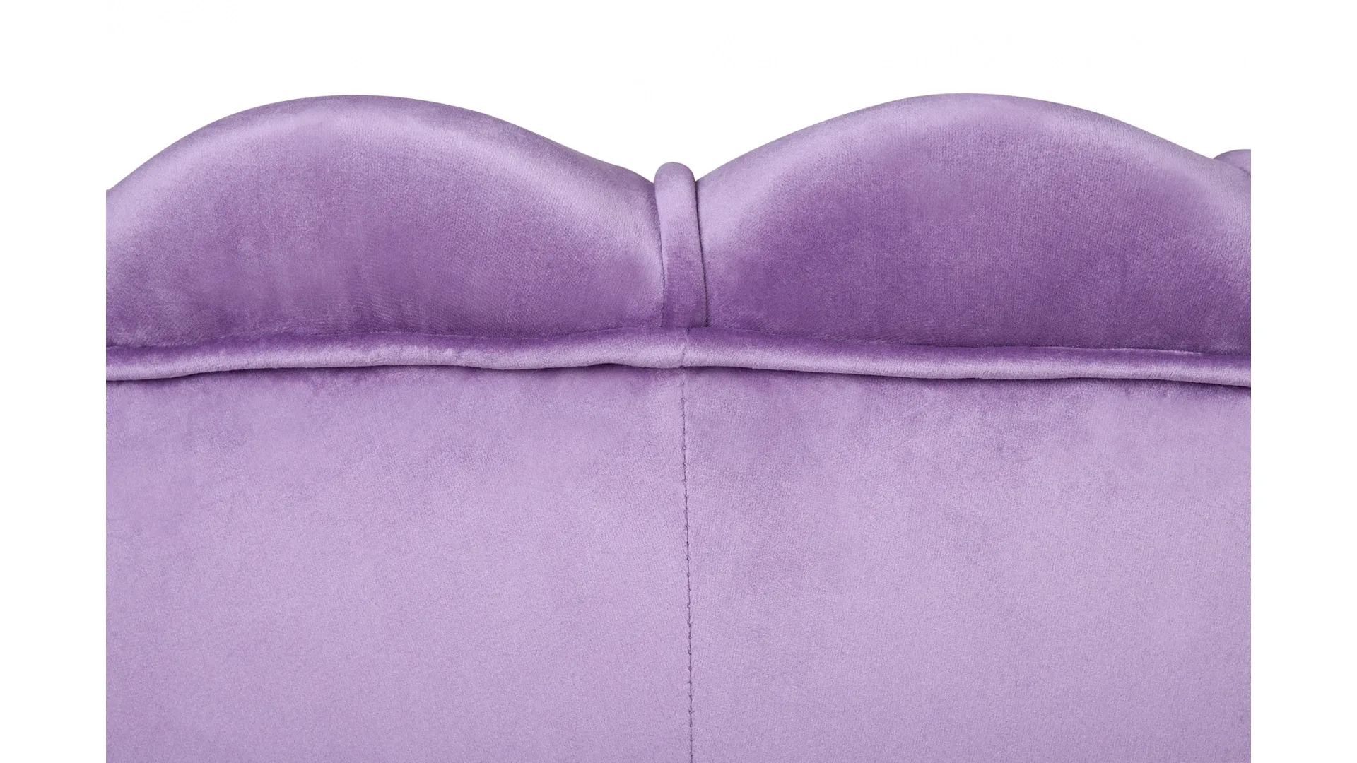 фото Низкое кресло ракушка Pearl Purple на черных ножках