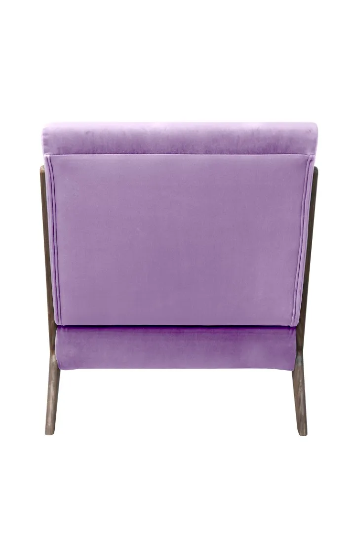 заказать Низкое кресло с деревянными подлокотниками Mody Purple фиолетовое в Екатеринбурге