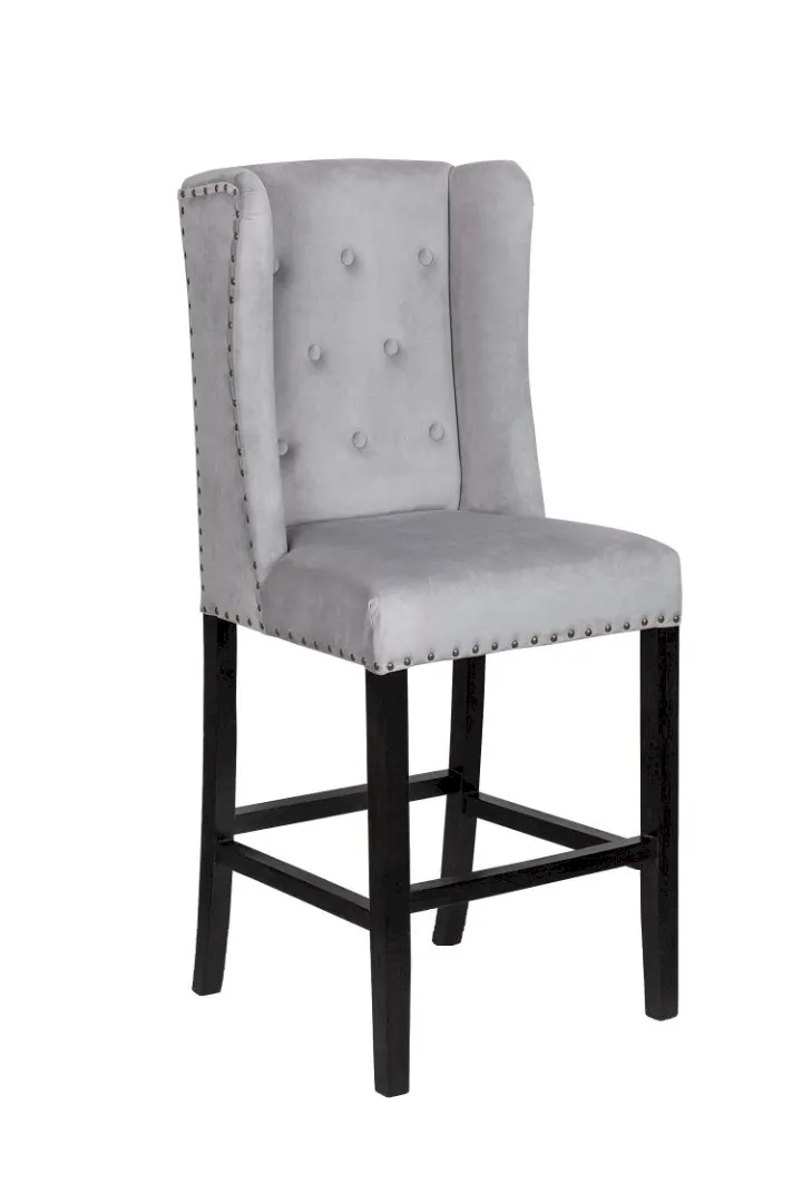 купить Дизайнерский полубарный стул Skipton Average Grey Velvet в Екатеринбурге