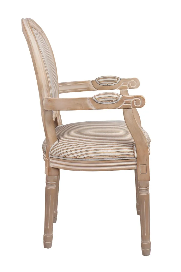 заказать Мягкий стул с подлокотниками Volker Arm Orange Pinstripe