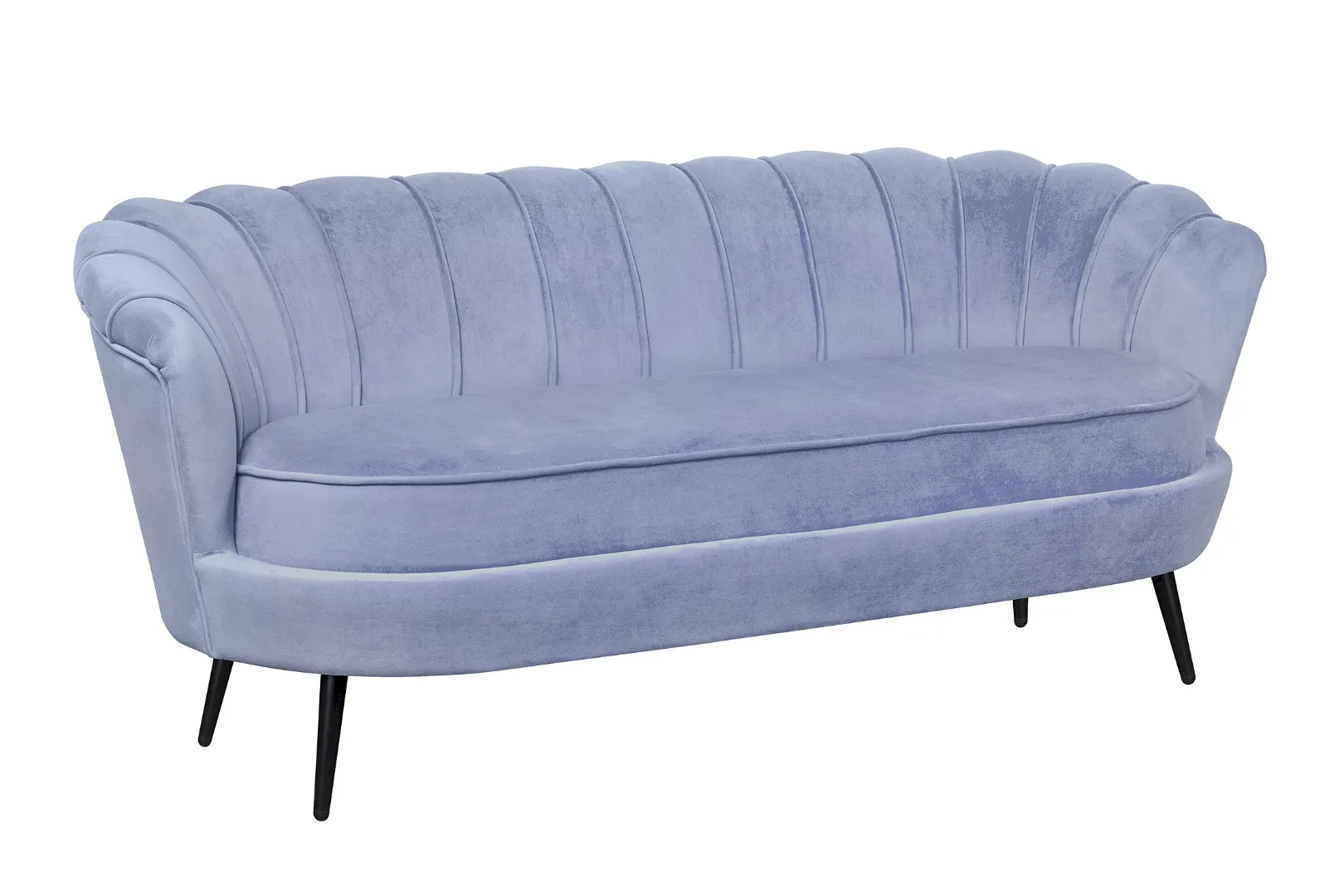 купить Диван ракушка для гостиниц Pearl Triple Blue на черных ножках
