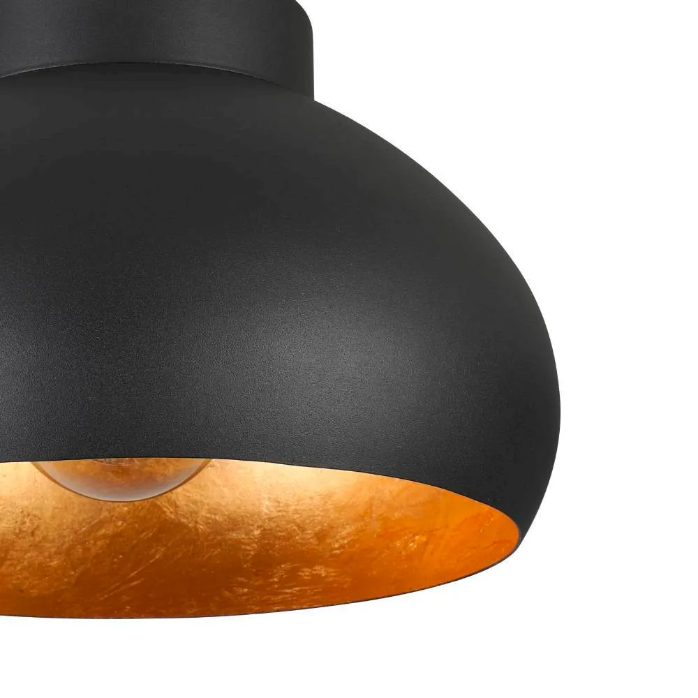 купить 900554 Потолочный светильник MOGANO 2, 1x40W(E27), ?280, сталь, черный, золотой