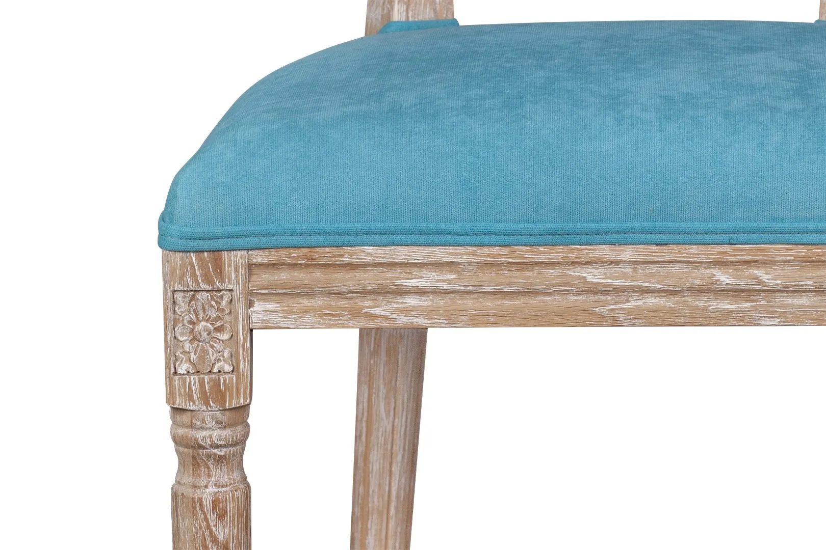 фото Стул с круглой спинкой Volker Oak Light Blue в интерьере в Екатеринбурге