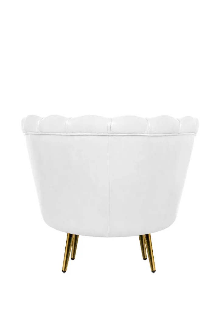 Низкое кресло ракушка Pearl White в интернет-магазине
