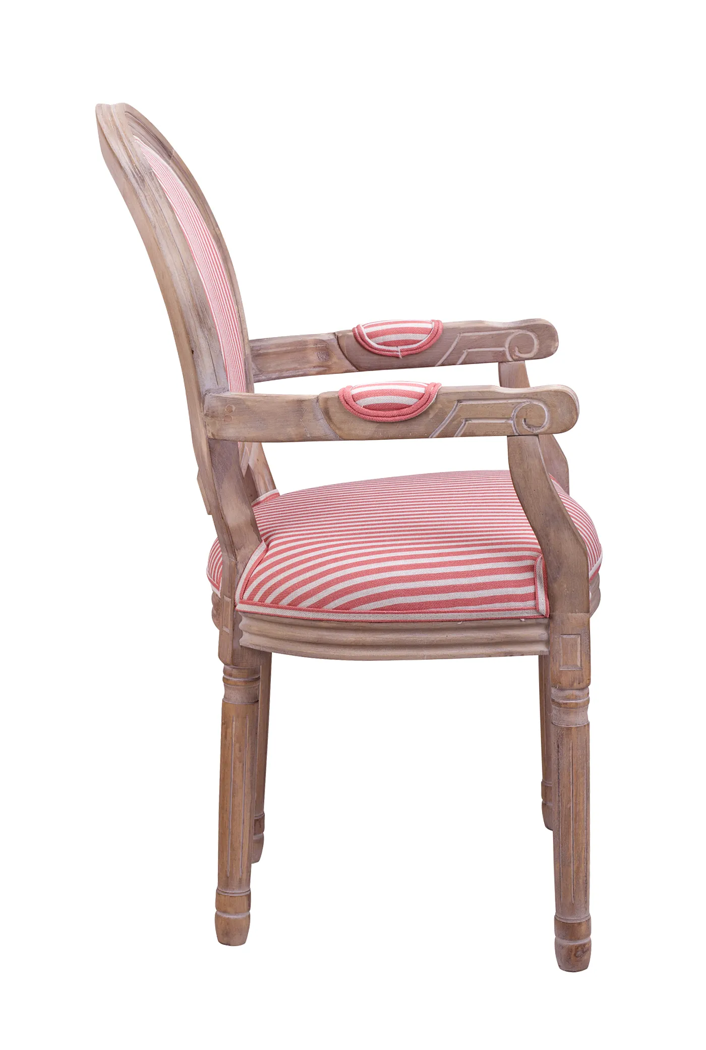 заказать Мягкий стул с подлокотниками Volker Arm Pink Pinstripe в Екатеринбурге