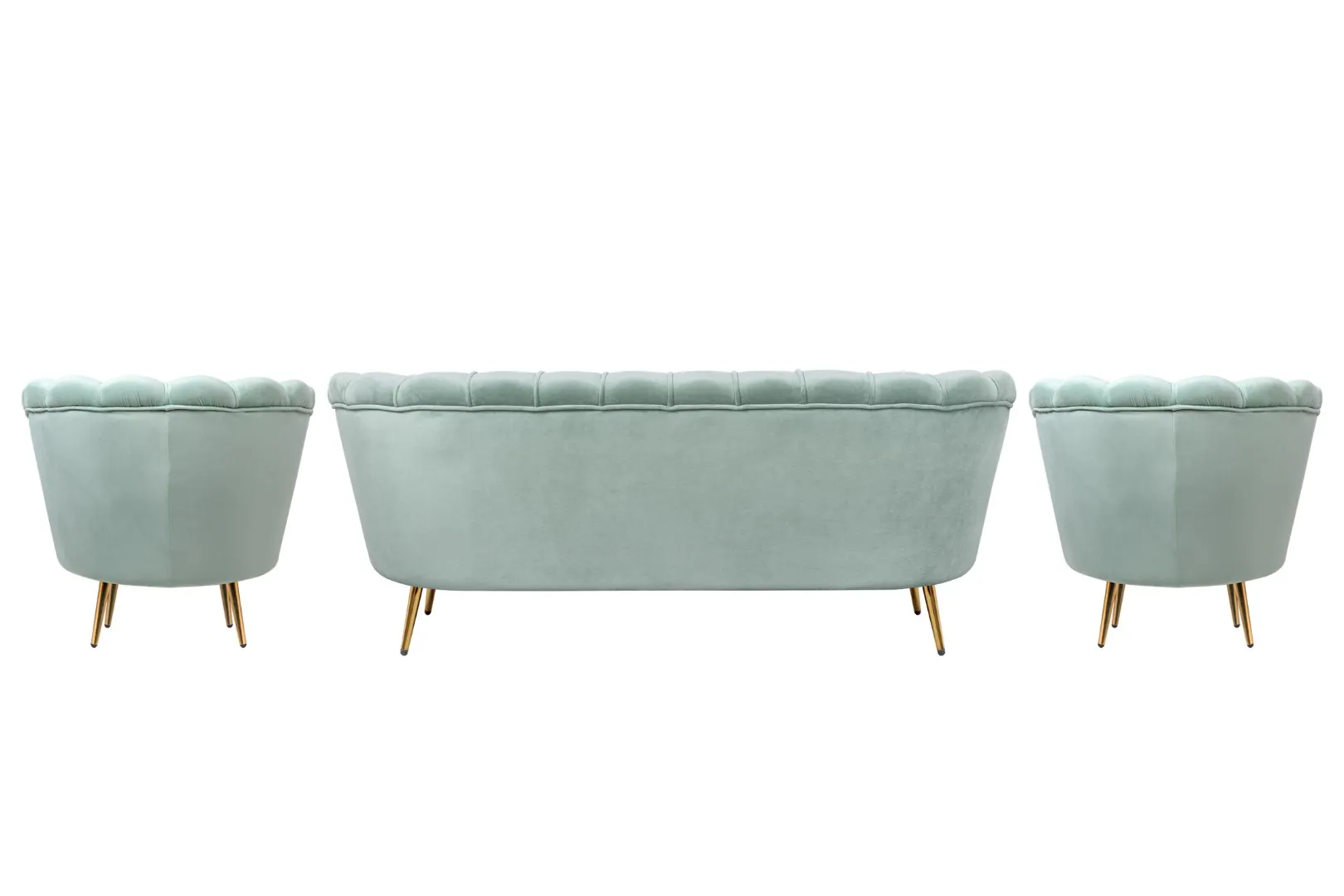 заказать Комплект кресел и дивана ракушка Pearl Triple Green в Москве заказать Комплект кресел и дивана ракушка Pearl Triple Green