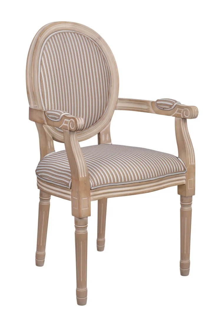 купить Мягкий стул с подлокотниками Volker Arm Orange Pinstripe