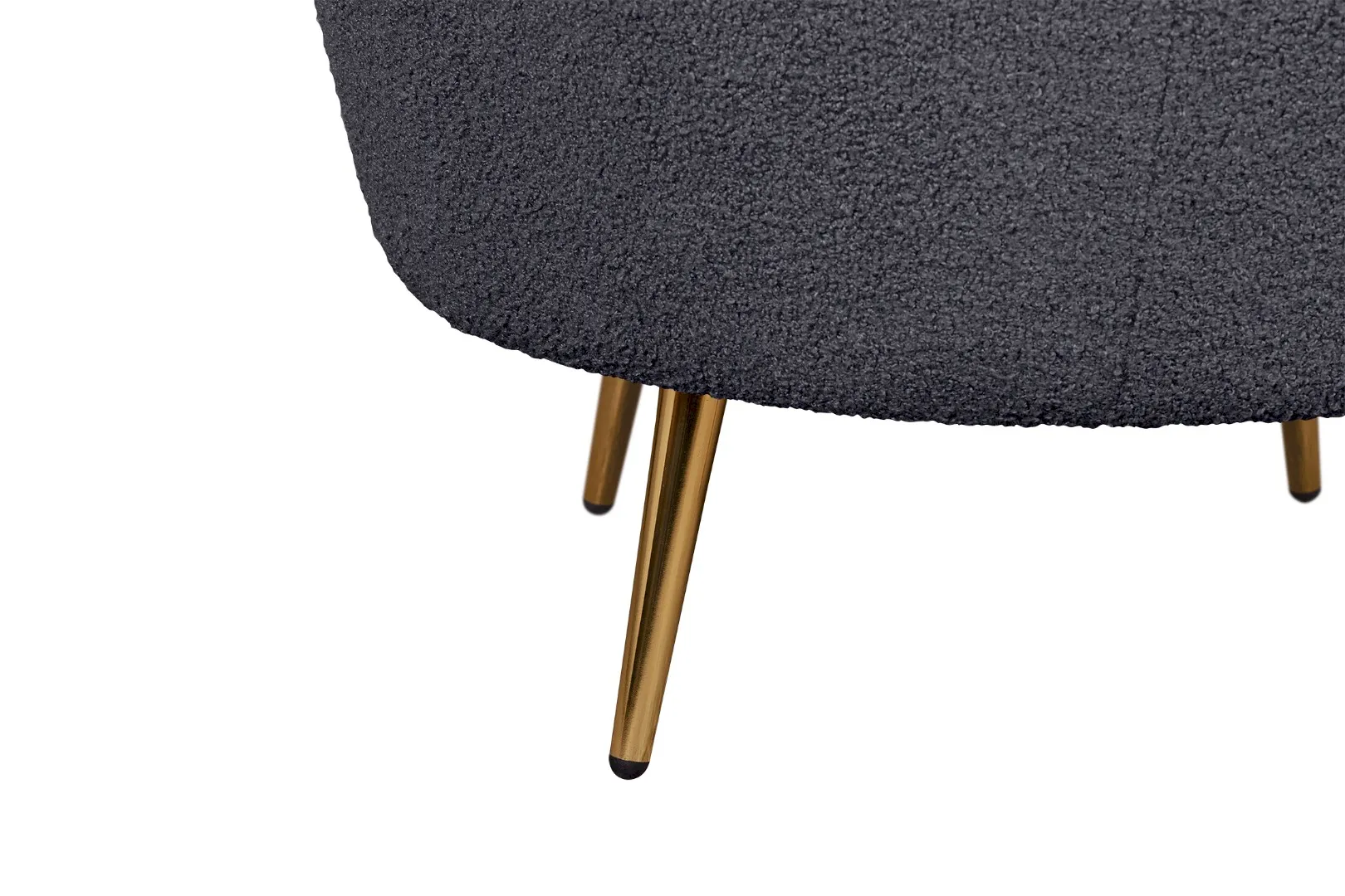 фото Низкое кресло ракушка Pearl Black Boucle в интерьере в Екатеринбурге