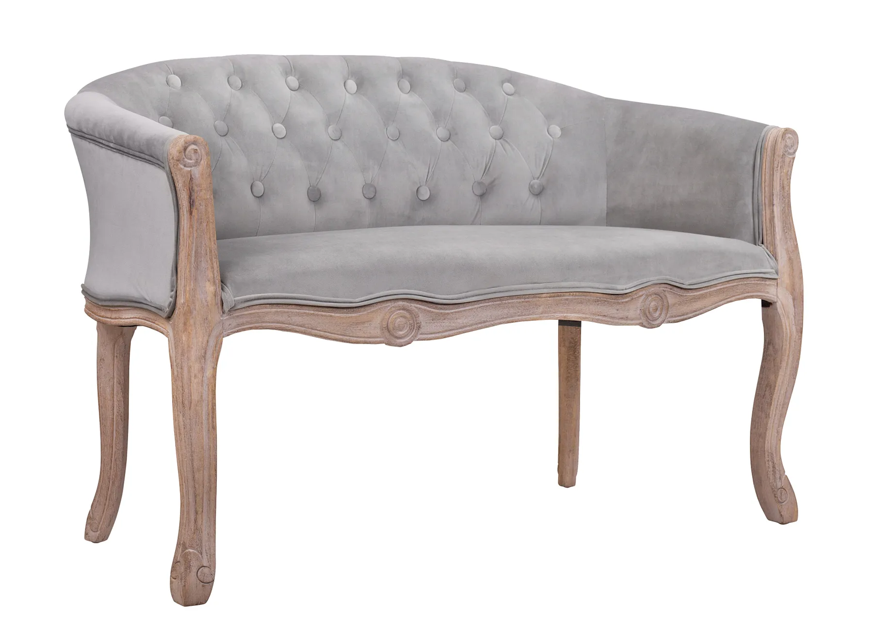 купить Двухместный дизайнерский диван Kandy Double Grey Velvet