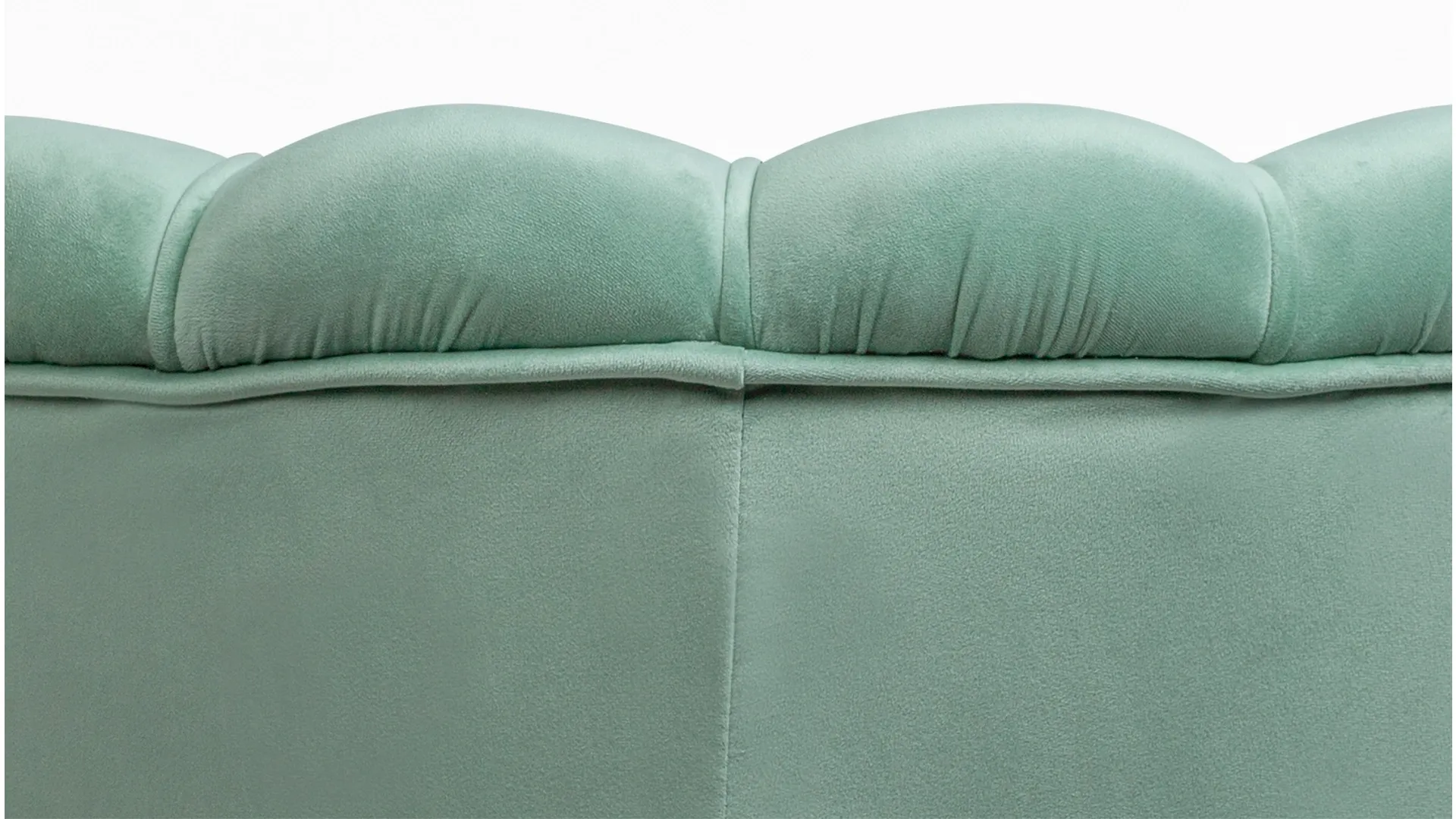 фото Низкое кресло ракушка Pearl Green на черных ножках
