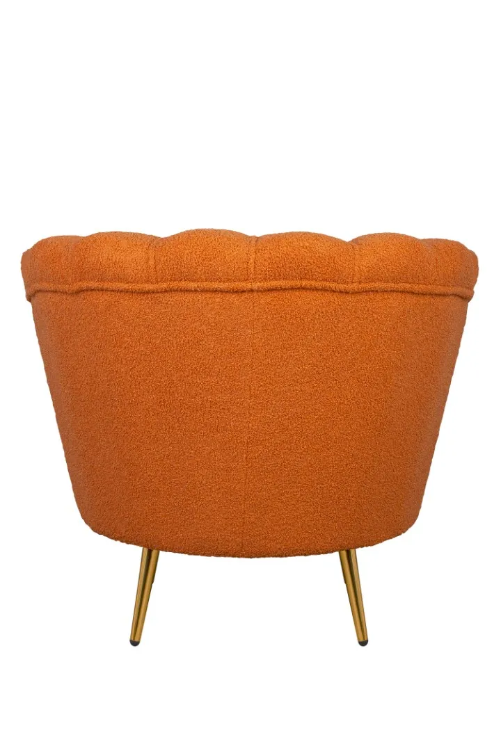 Низкое кресло ракушка Pearl Orange Boucle в интернет-магазине в Екатеринбурге