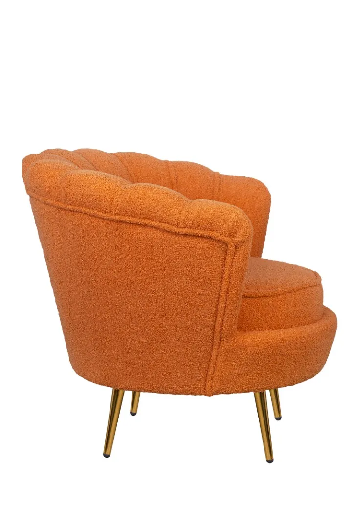 заказать Низкое кресло ракушка Pearl Orange Boucle в Екатеринбурге