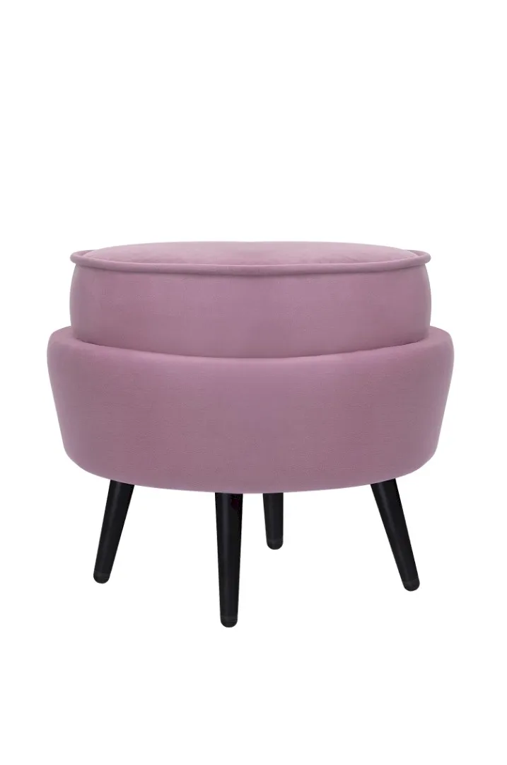 купить Пуф Pearl Adorn Pink на черных ножках