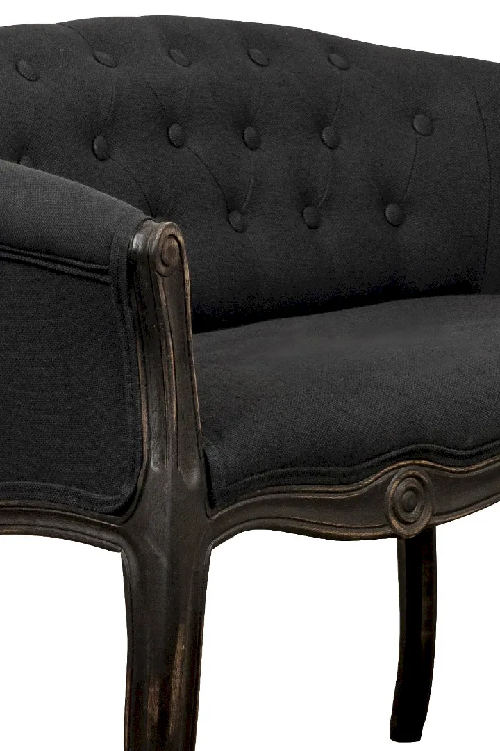 Двухместный дизайнерский диван Kandy Double Black Old в интерьере в Екатеринбурге