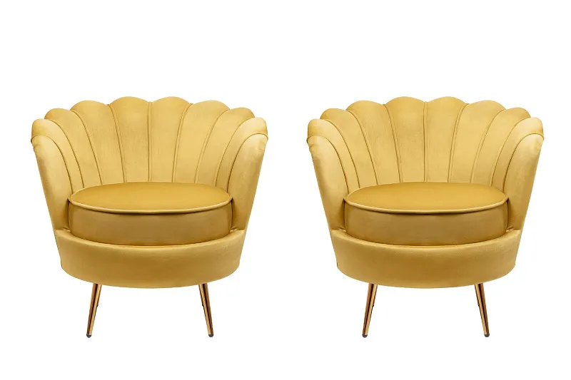 Комплект кресел ракушка Pearl Yellow в Екатеринбурге Комплект кресел ракушка Pearl Yellow