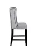 Дизайнерский полубарный стул Skipton Average Grey Velvet №2 в Екатеринбурге