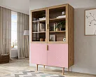Буфет с двумя дверками "Лайн (Line)" LN11/GR1/pink №2