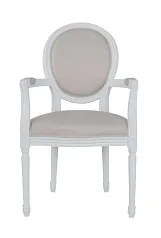 Мягкий стул с подлокотниками Diella Beige в интерьере