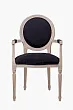 Мягкий стул с подлокотниками Delo Arm Black Velvet №0 в Екатеринбурге