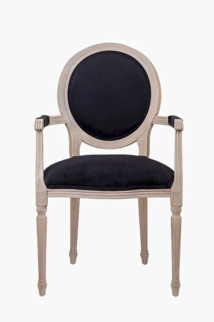 Мягкий стул с подлокотниками Delo Arm Black Velvet в Екатеринбурге