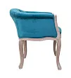 Низкое кресло ретро Kandy Blue Velvet №1
