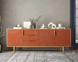купить стильный Комод "Лайн (Line)" удлиненный R25/red