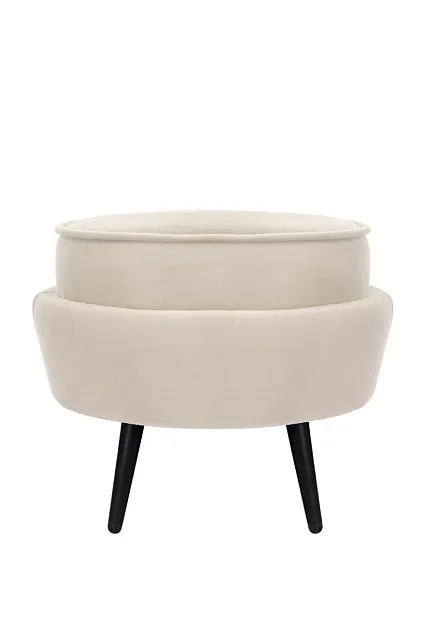 Пуф Pearl Adorn Beige на черных ножках в Екатеринбурге Пуф Pearl Adorn Beige на черных ножках