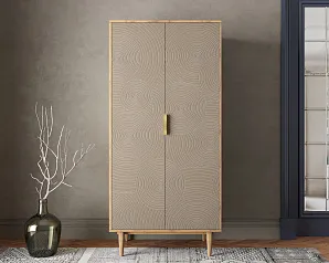 купить стильные Шкаф малый двухстворчатый "Лайн (Line)" R24/beige в интернет-магазине