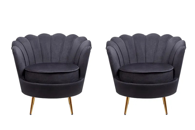 Комплект кресел ракушка Pearl Black в Екатеринбурге Комплект кресел ракушка Pearl Black
