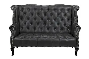 купить стильный Кожаный дизайнерский диван лофт Royal Sofa Black