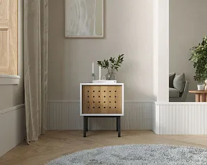 Тумбочка с дверкой  КОТО (KOTO) арт KT02 Белый