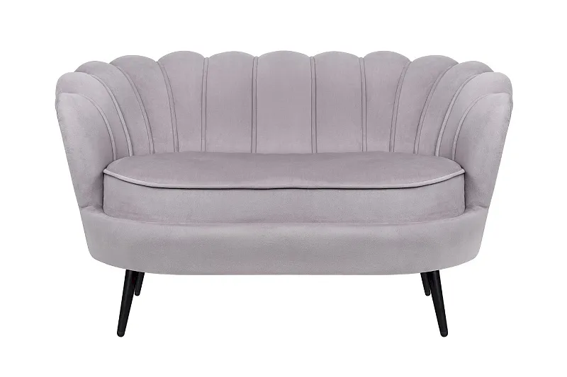 Диван ракушка Pearl Double Grey на черных ножках в Екатеринбурге Диван ракушка Pearl Double Grey на черных ножках